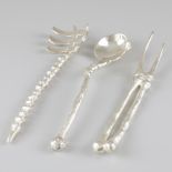 3-piece set of salad servers by Michael Aram silver-plated.