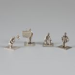 4-piece lot miniatures silver.