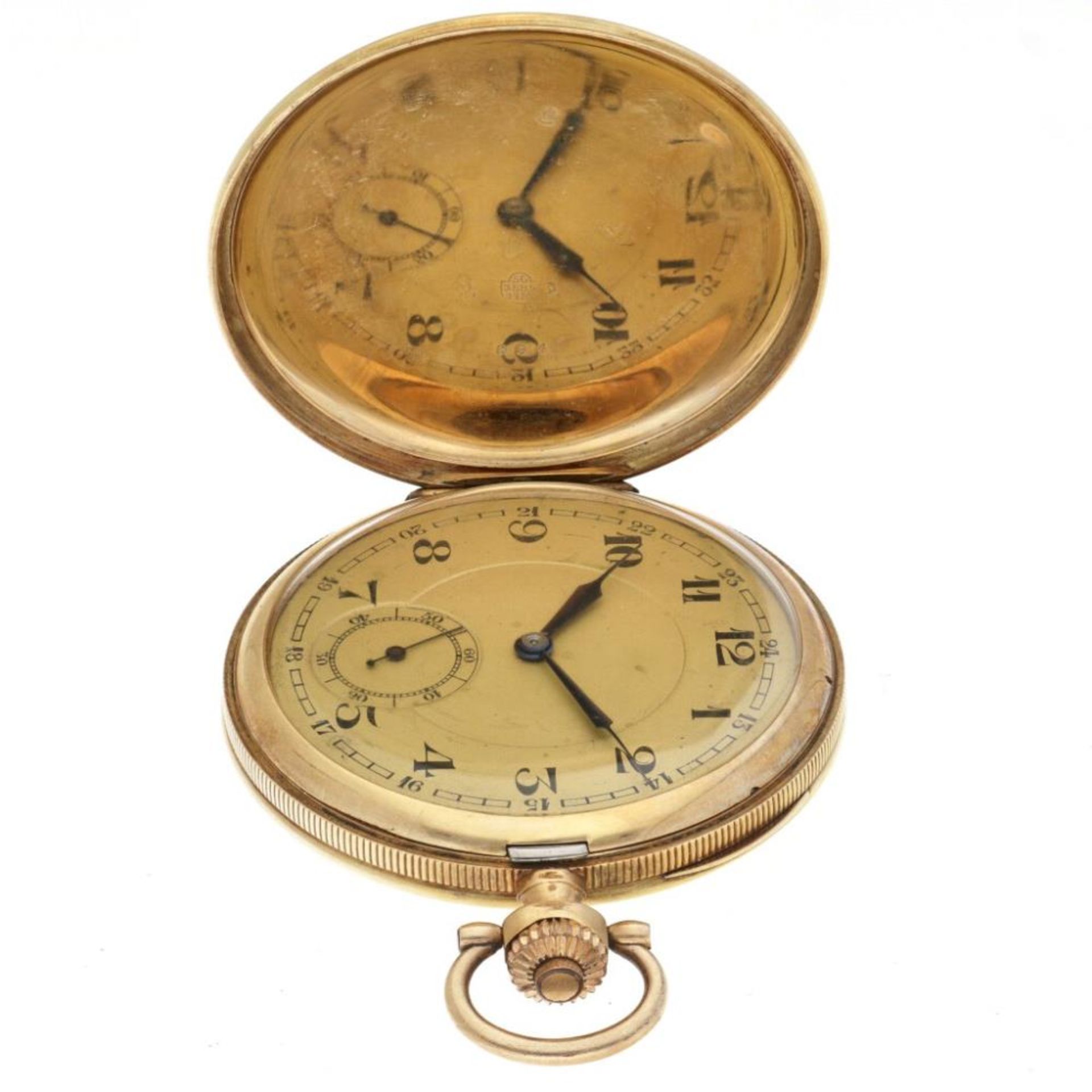 Golden Savonette lever-escapement - Men's pocket watch - approx. 1900. - Bild 8 aus 8