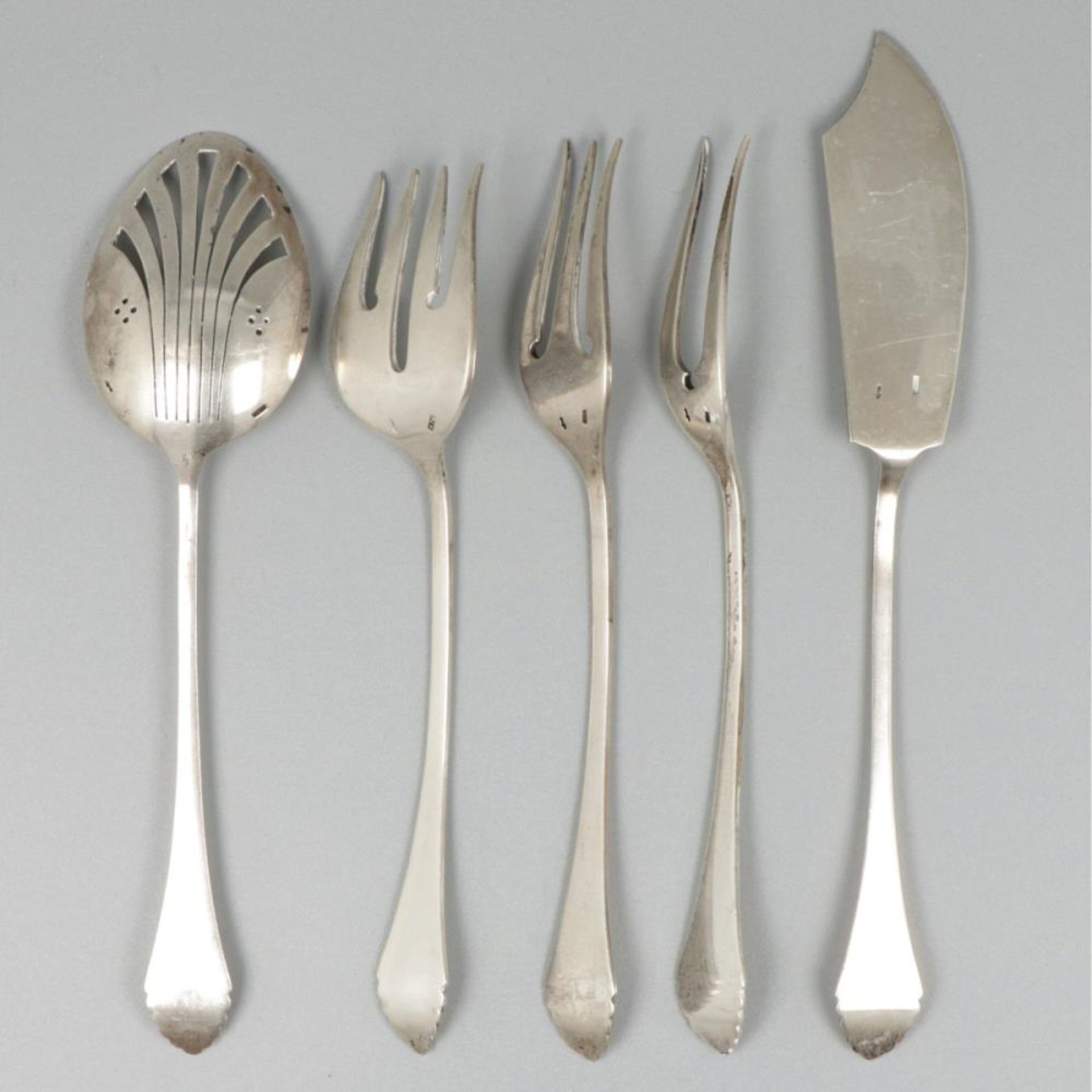 5-piece hors-d'oeuvre set silver. - Bild 2 aus 5