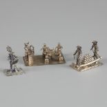 3-piece lot of silver miniatures.