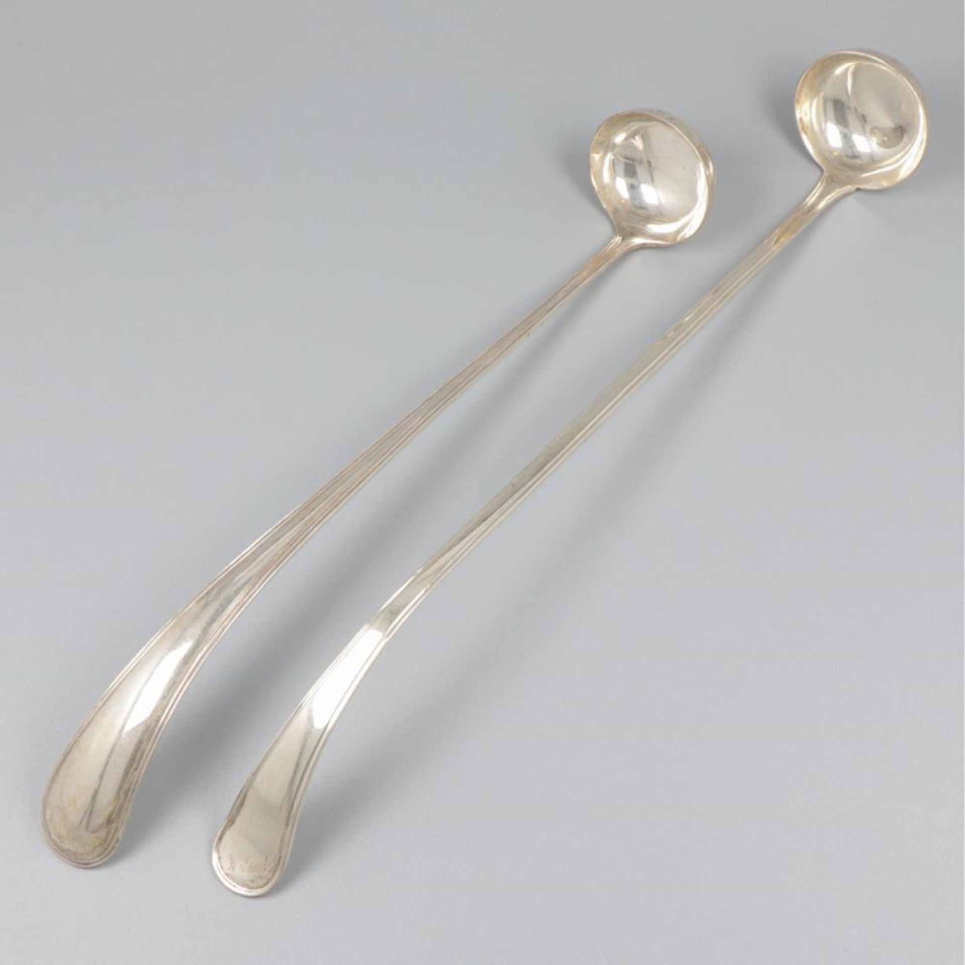 2-piece lot bowl spoons silver.