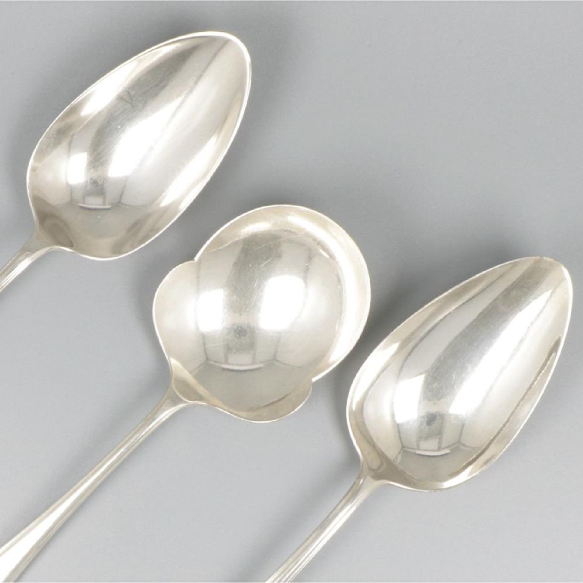 3-piece set of ladles "Hollands Puntfilet" silver. - Bild 4 aus 7