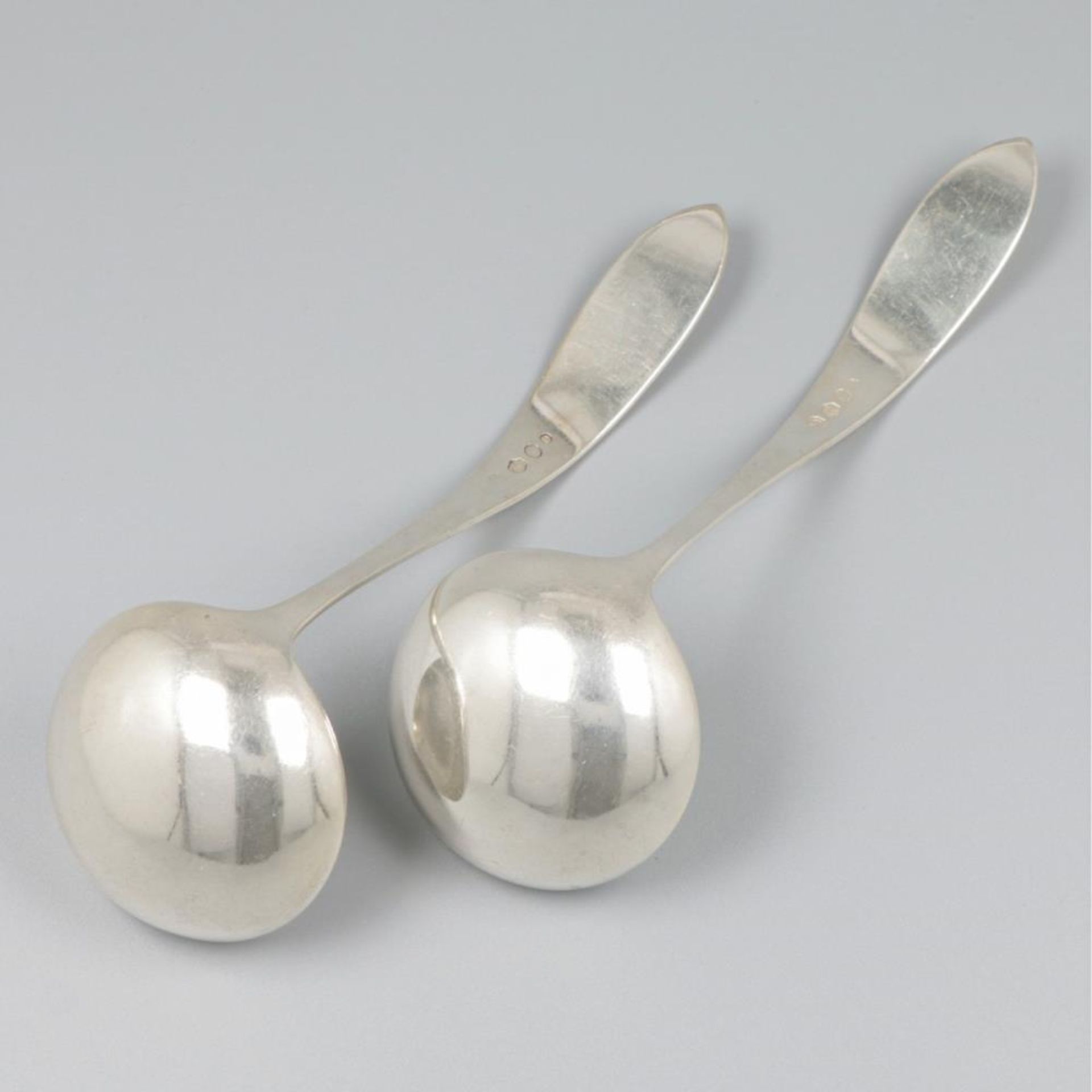 2-piece set of sauce spoons "Hollands Puntfilet" silver. - Image 3 of 5