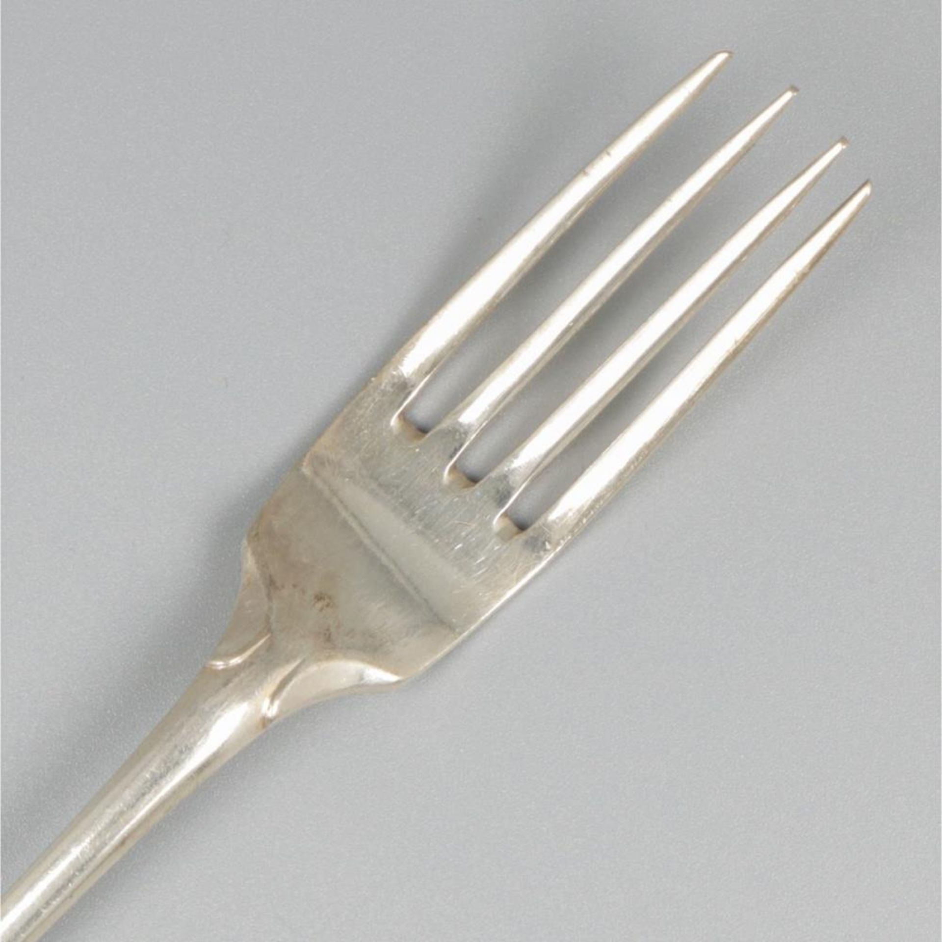 Fork (Rotterdam, Hendrik Vrijman 1780-1811) silver. - Bild 4 aus 5