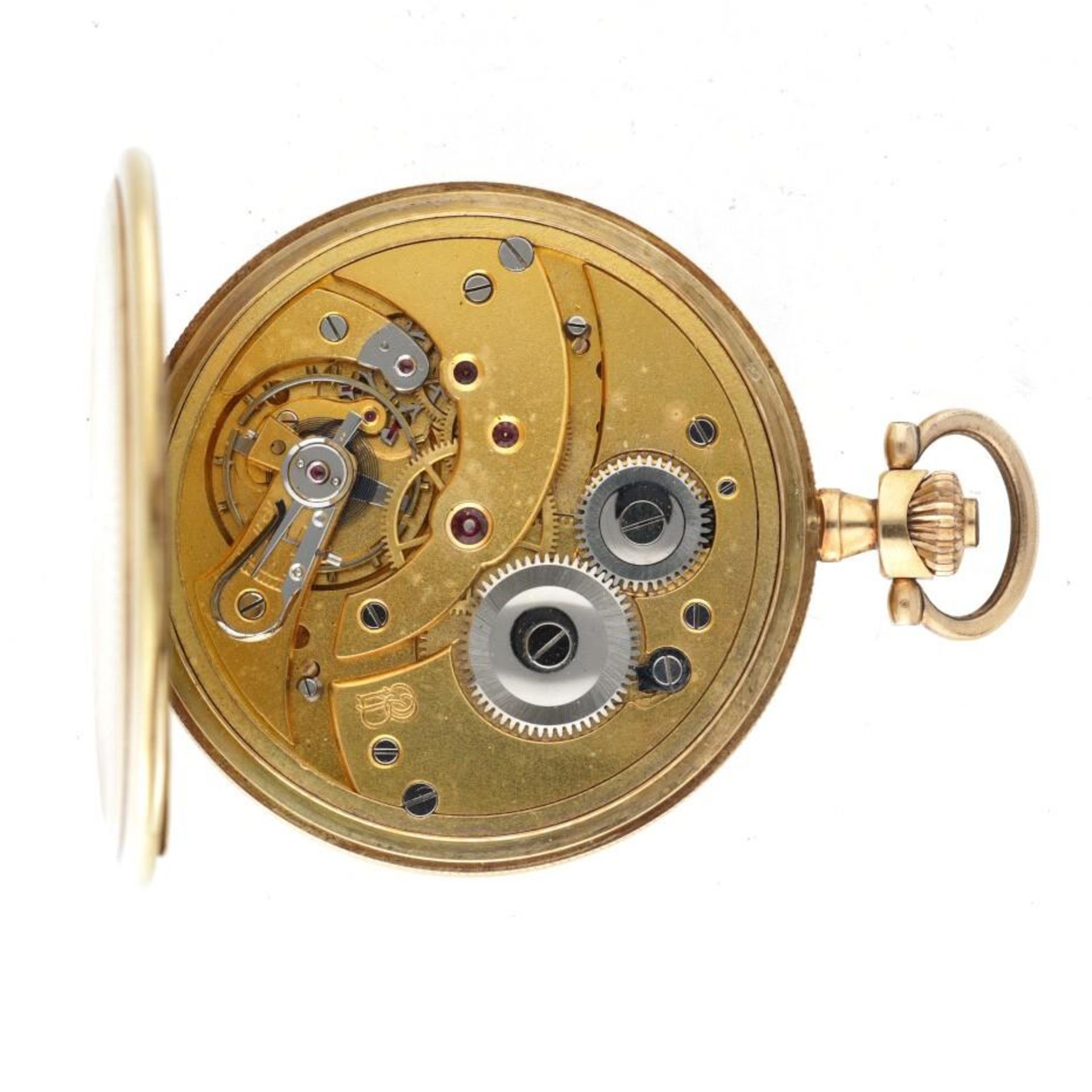 Golden Savonette lever-escapement - Men's pocket watch - approx. 1900. - Bild 5 aus 8