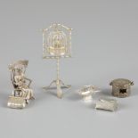 6-piece lot of silver miniatures.