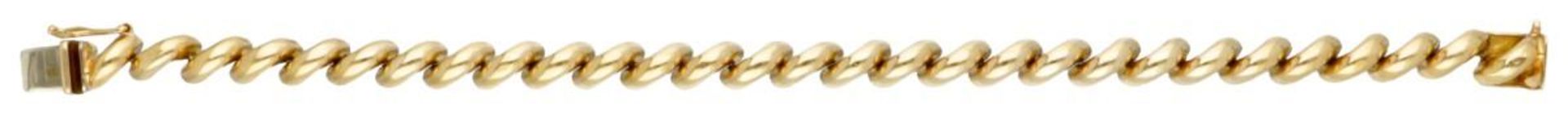 18K. Yellow gold link bracelet. - Bild 2 aus 2