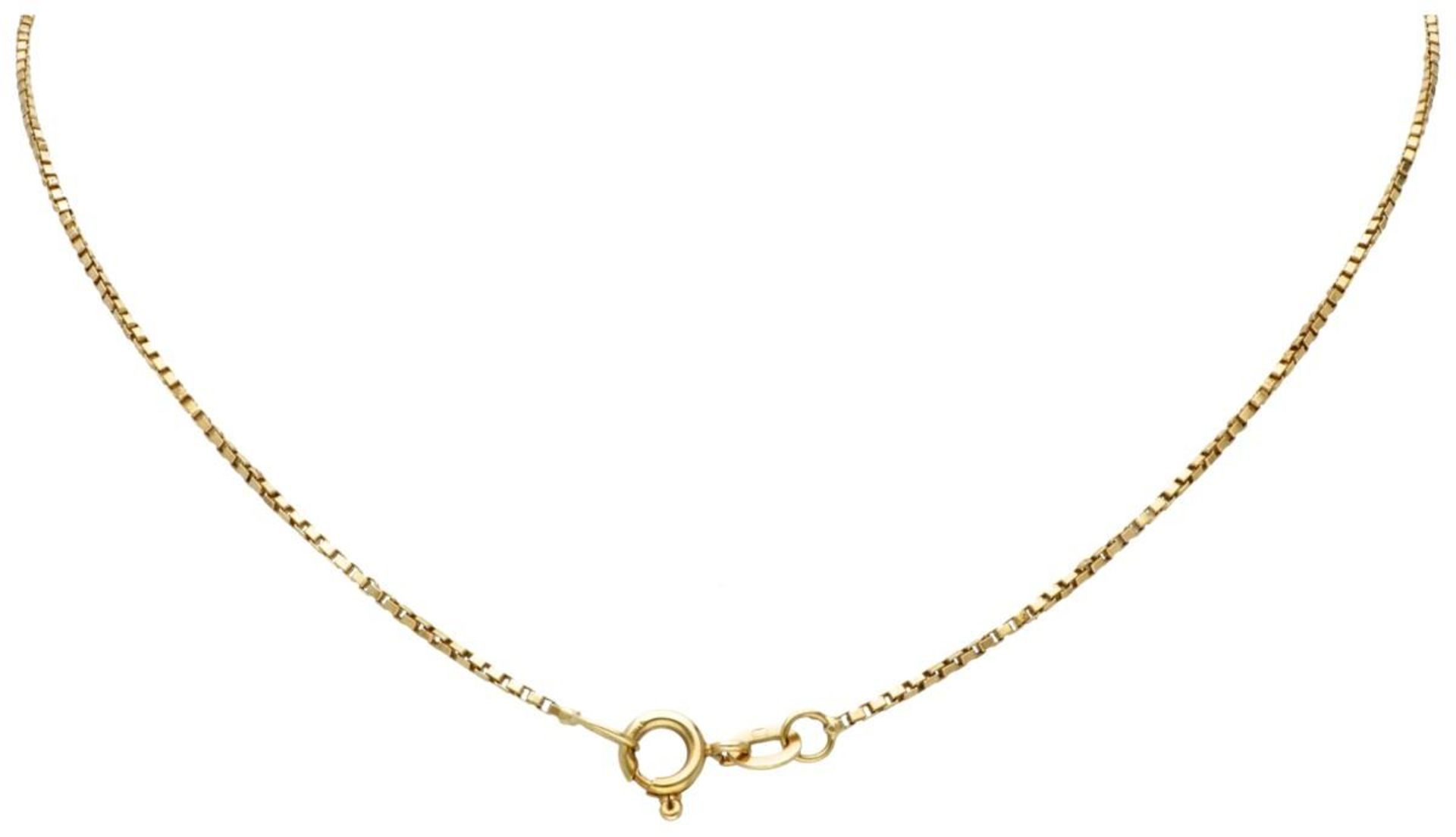 18K Yellow gold Venetian link necklace. - Bild 2 aus 2