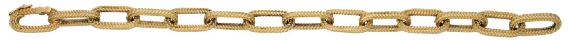 18K. Yellow gold anchor link bracelet. - Bild 2 aus 2