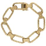 14K. Yellow gold link bracelet.