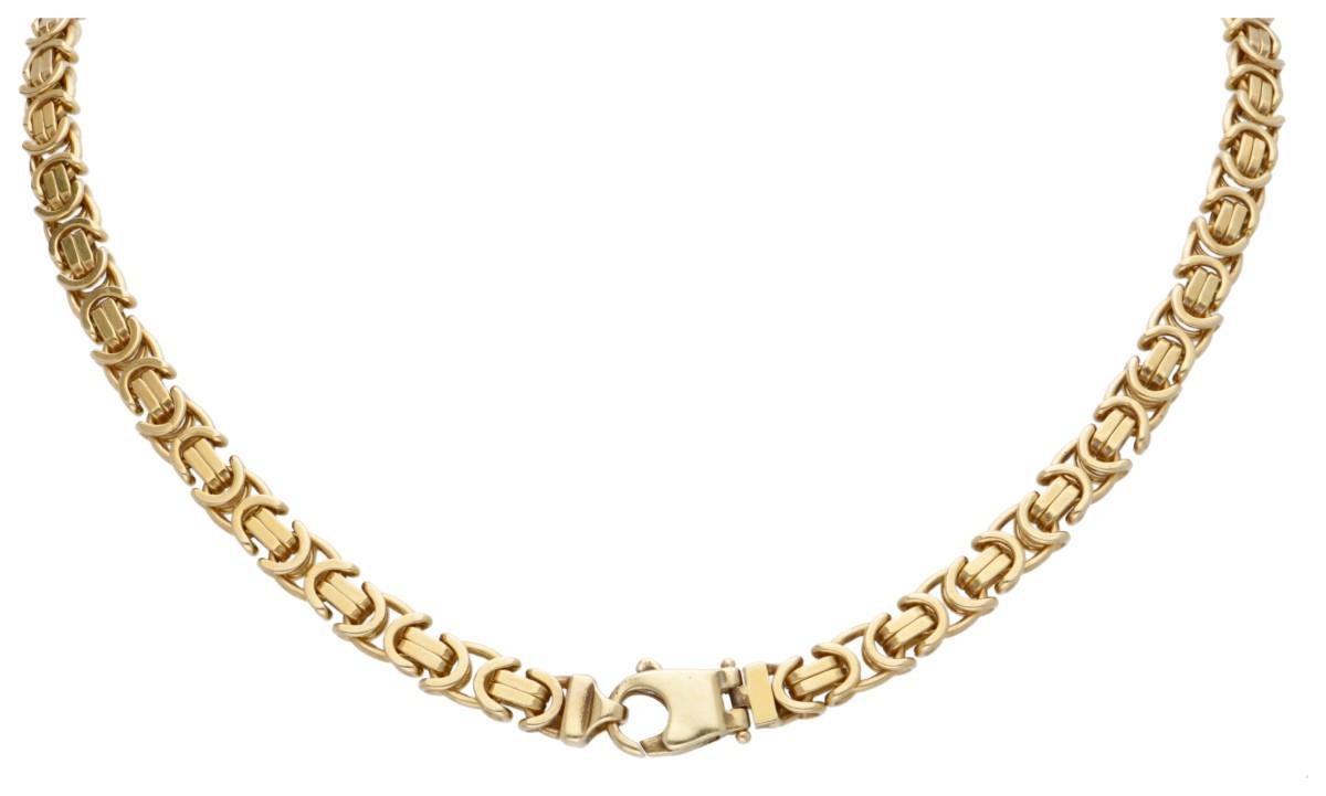 14K. Yellow gold king link necklace. - Image 2 of 2