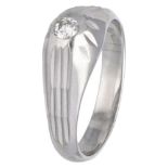 18K. White gold ring set with approx. 0.11 ct. diamonds.