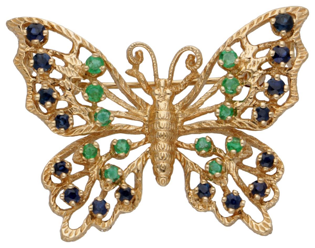 House of Igor Carl Fabergé for Franklin Mint 14K. yellow gold butterfly pendant/brooch.
