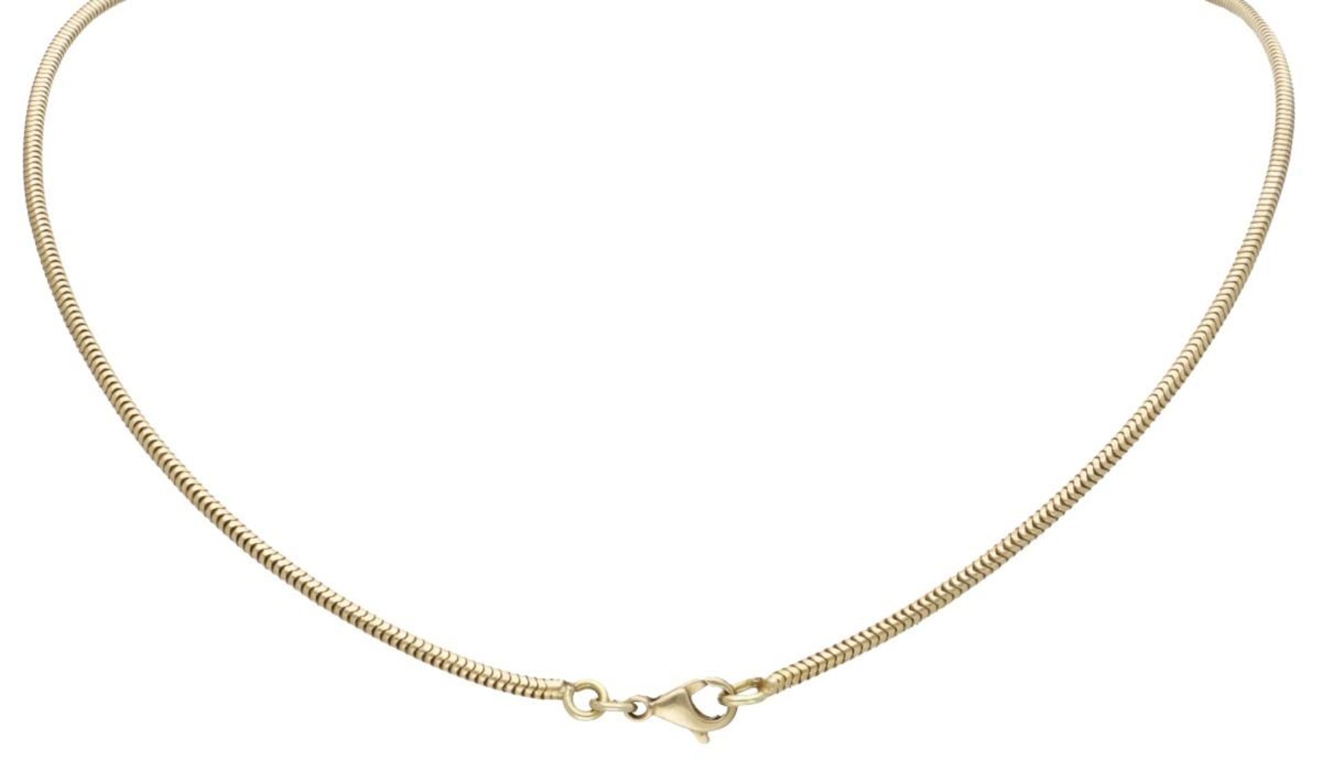 14K. Yellow gold link necklace. - Bild 2 aus 2