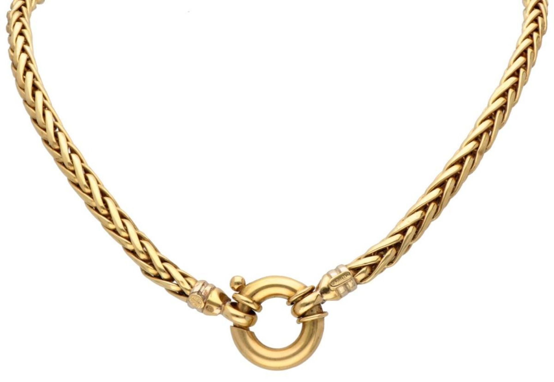 18K. Yellow gold Palmiero link necklace. - Bild 2 aus 2