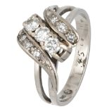 Vintage 14ct. white gold ring set with approx. 0.52 ct. diamonds.