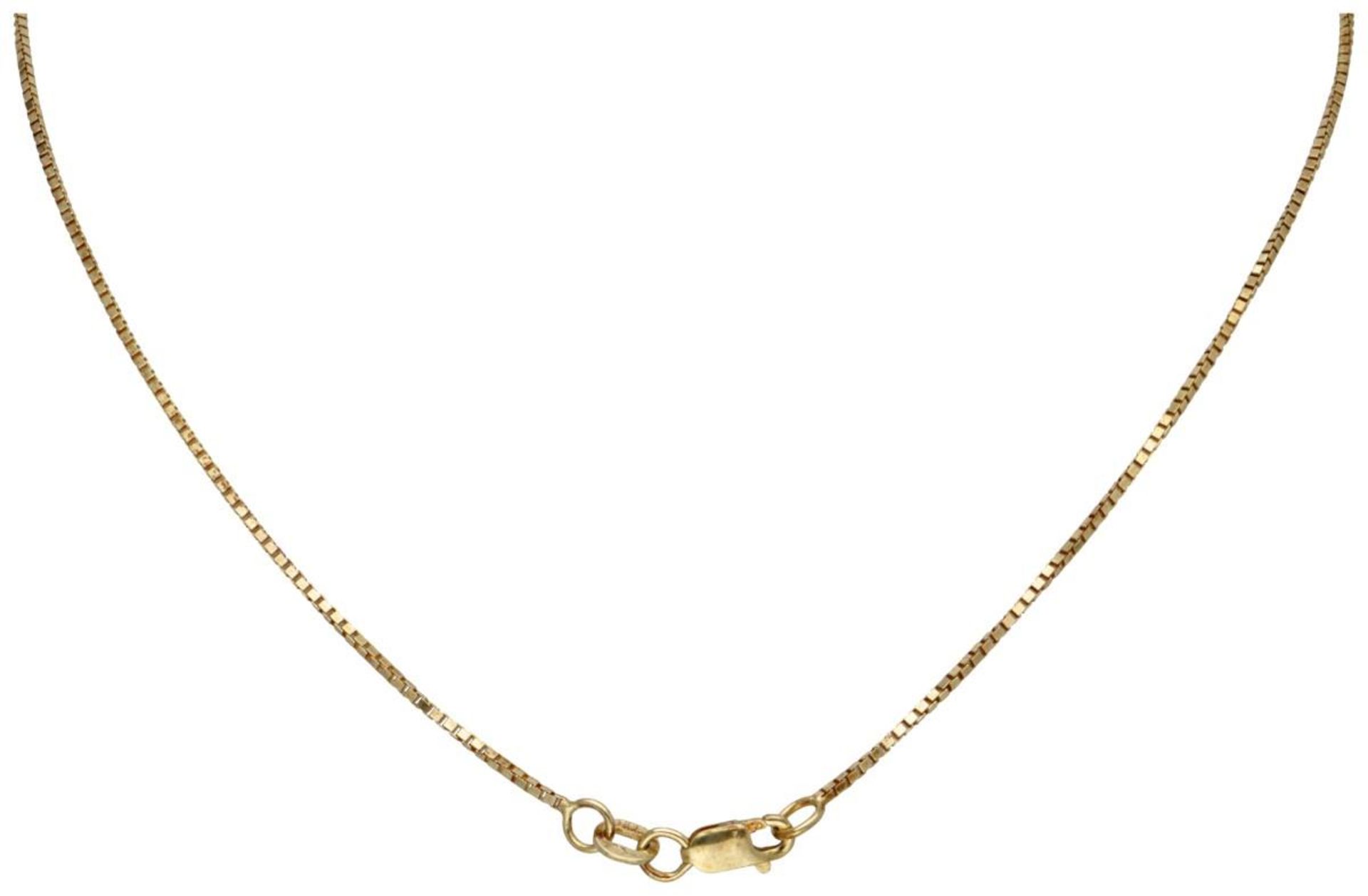 14K. Yellow gold Venetian link necklace. - Image 2 of 2