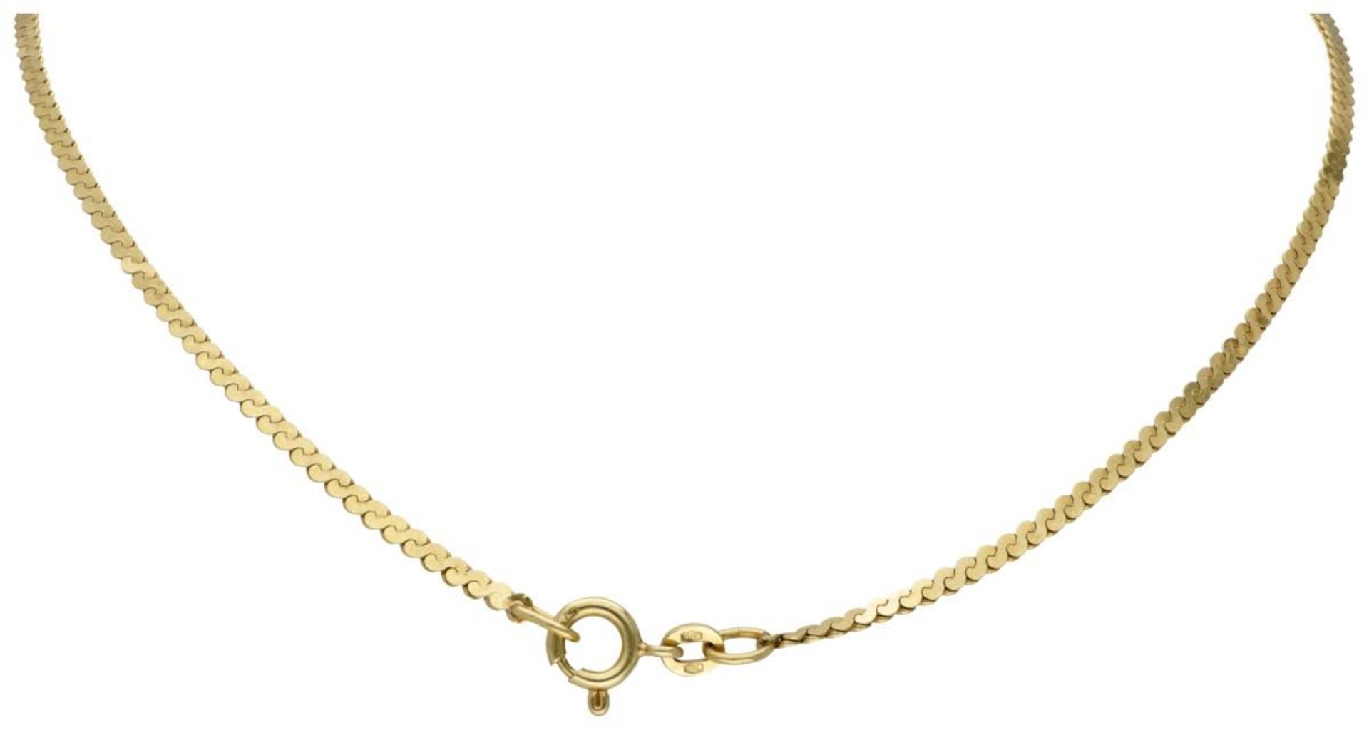 18K. Yellow gold link necklace. - Bild 2 aus 3