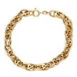 18K. Yellow gold Prince of Wales link bracelet.