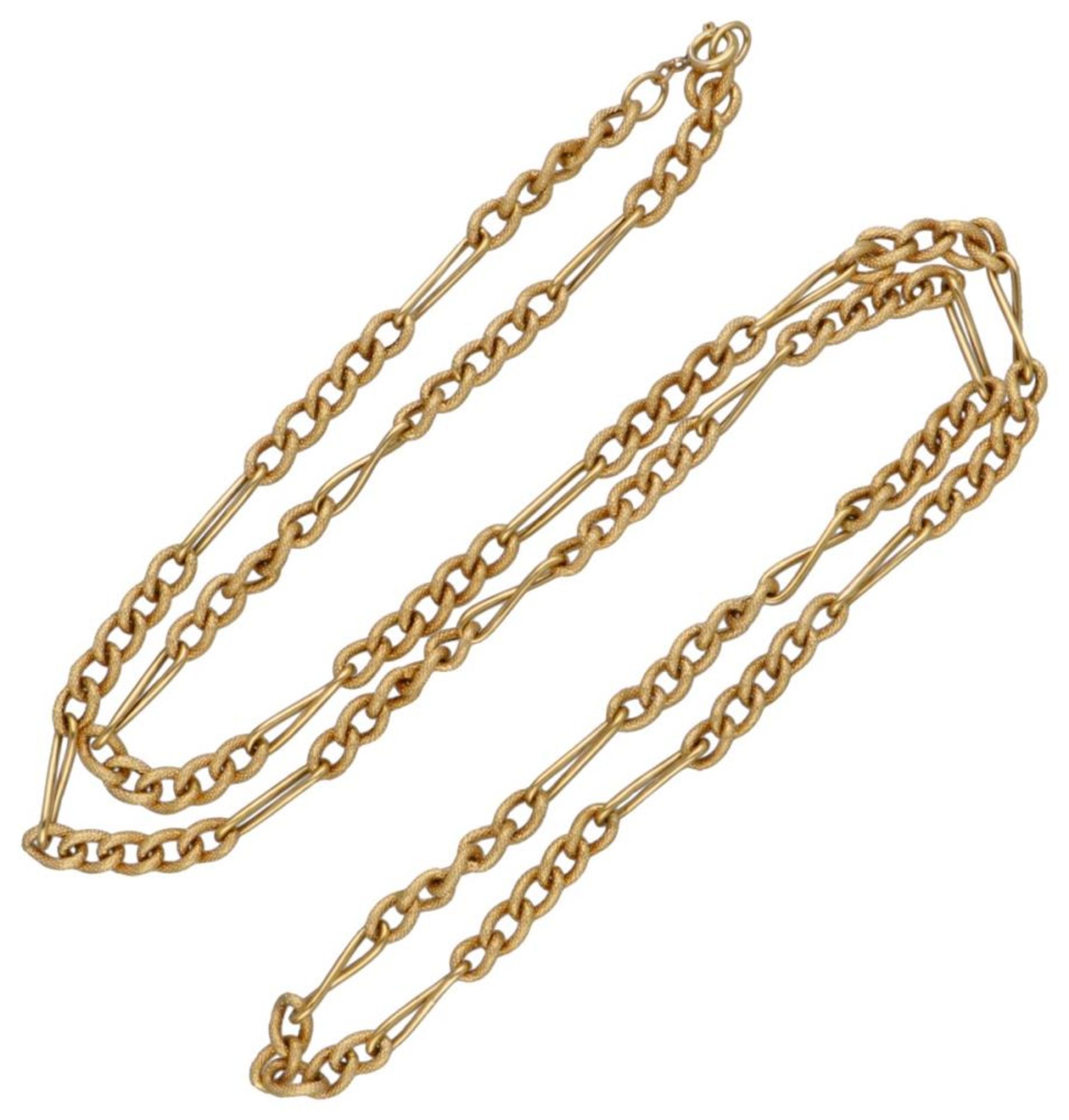 18K. Yellow gold figaro necklace. - Image 2 of 3