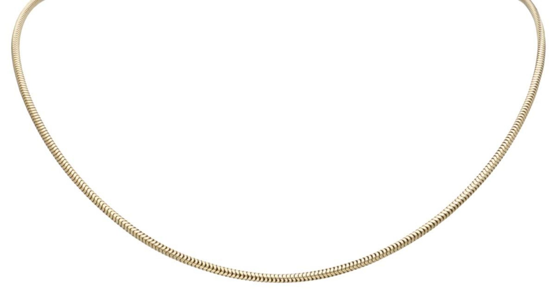 14K. Yellow gold link necklace.