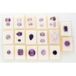 Lot of 26 natural amethysts in various cuts.