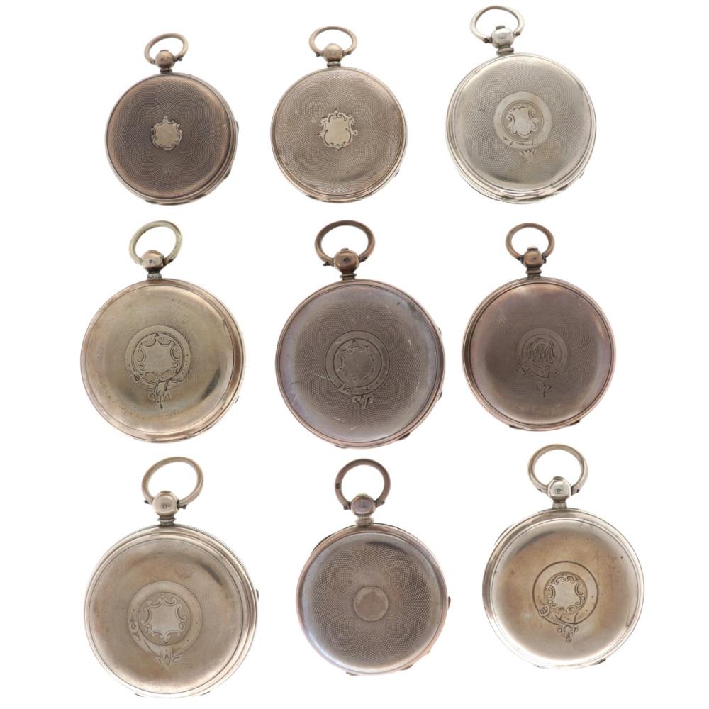 Lot silver English pocket watches - Men's pocket watches. - Image 2 of 4