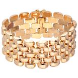 Large 18K. rose gold retro bracelet.