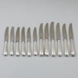 12-piece set of knives silver-plated.
