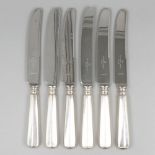 6-piece set of knives ''Haags Lofje'' silver.