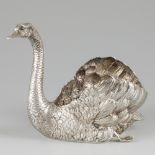 Swan cachepot silver.