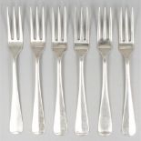 6-piece set of forks ''Haags Lofje'' silver.