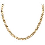 18K. Yellow gold jasseron link necklace.