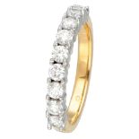 18K. Yellow gold rivière ring set with approx. 0.81 ct. diamond.