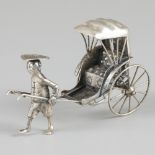 Miniature rickshaw (China export) silver.