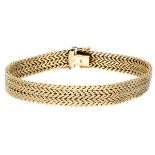 14K. Yellow gold braided link bracelet.