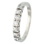 18K. White gold rivière ring set with approx. 0.21 ct. diamond.