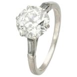 18K. White gold ring set with approx. 2.75 ct. diamond.