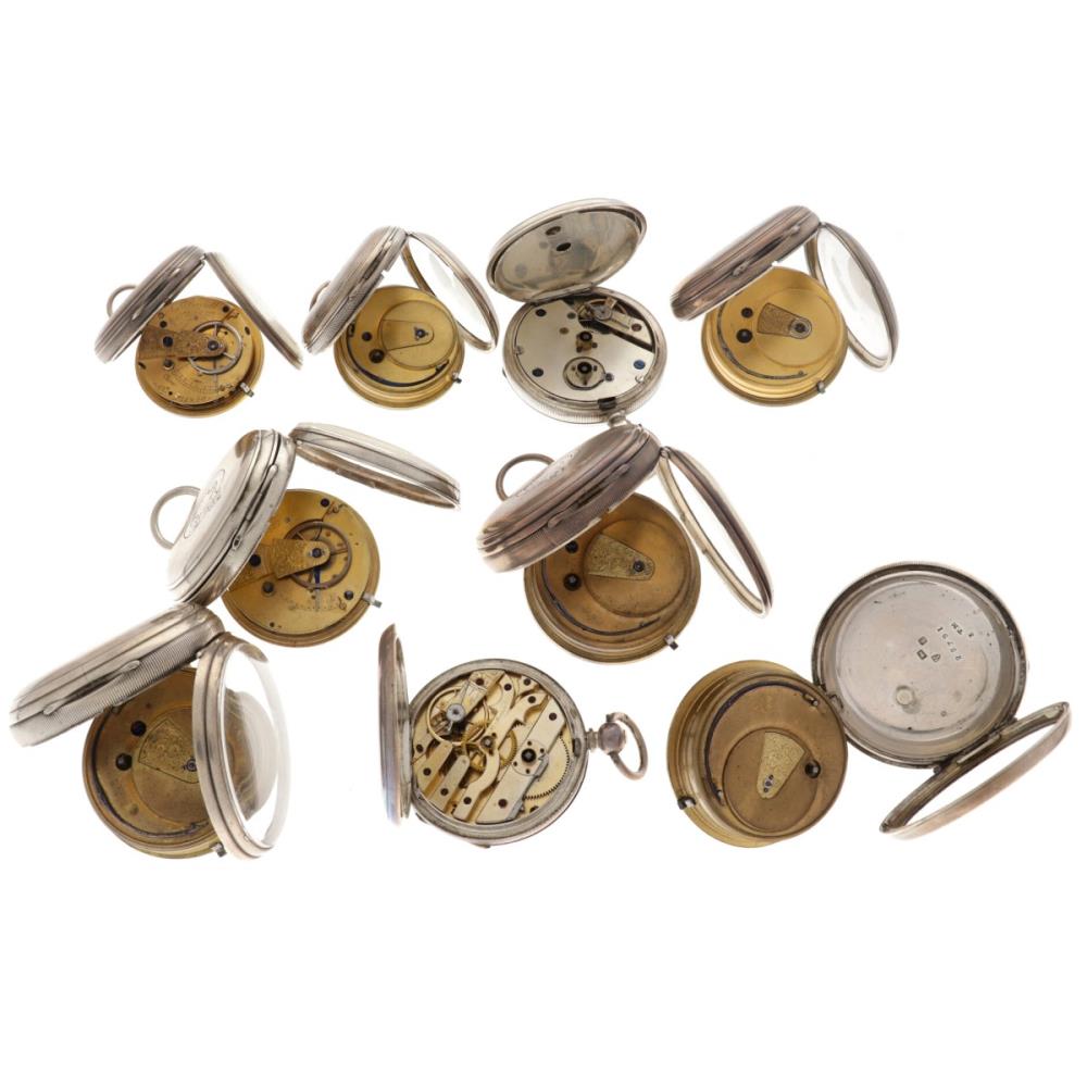 Lot silver English pocket watches - Men's pocket watches. - Image 4 of 4