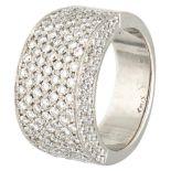 18K. White gold pavé ring set with approx. 1.80 ct. diamond.