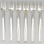 6-piece set dinner forks ''model Jeunesse'' silver.