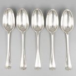 5-piece set dinner spoons (Haarlem, Hendrik Pieter de Pauw 1764-1804) silver.