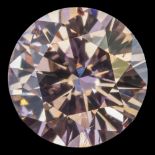 HRD certified 0.32 ct. round brilliant cut natural pink diamond.