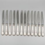 12-piece set of knives Christofle, model Marly silver-plated.