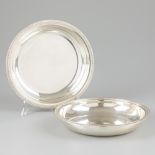 2-piece set vegetable bowls Christofle, model Malmaison, silver-plated.