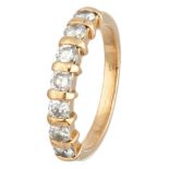 18K. Yellow gold rivière ring set with approx. 0.83 ct. diamond.