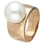 Schoeffel 18K. rose gold ring set with a white freshwater pearl.