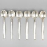 6-piece set dinner spoons ''model Jeunesse'' silver.