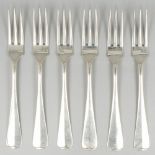 6-piece set of forks ''Haags Lofje'' silver.